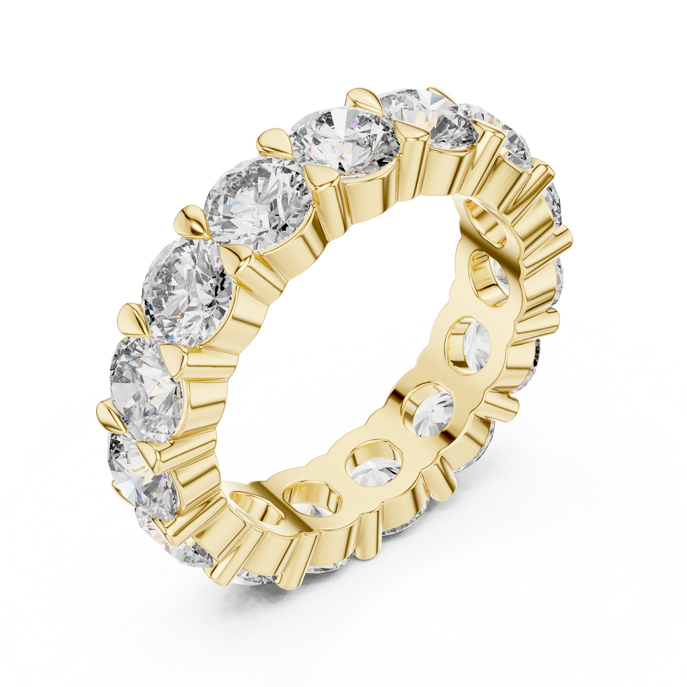 Full Eternity 0.35 Pointer Each Round Lab-Grown Diamond Ring in 18K Gold