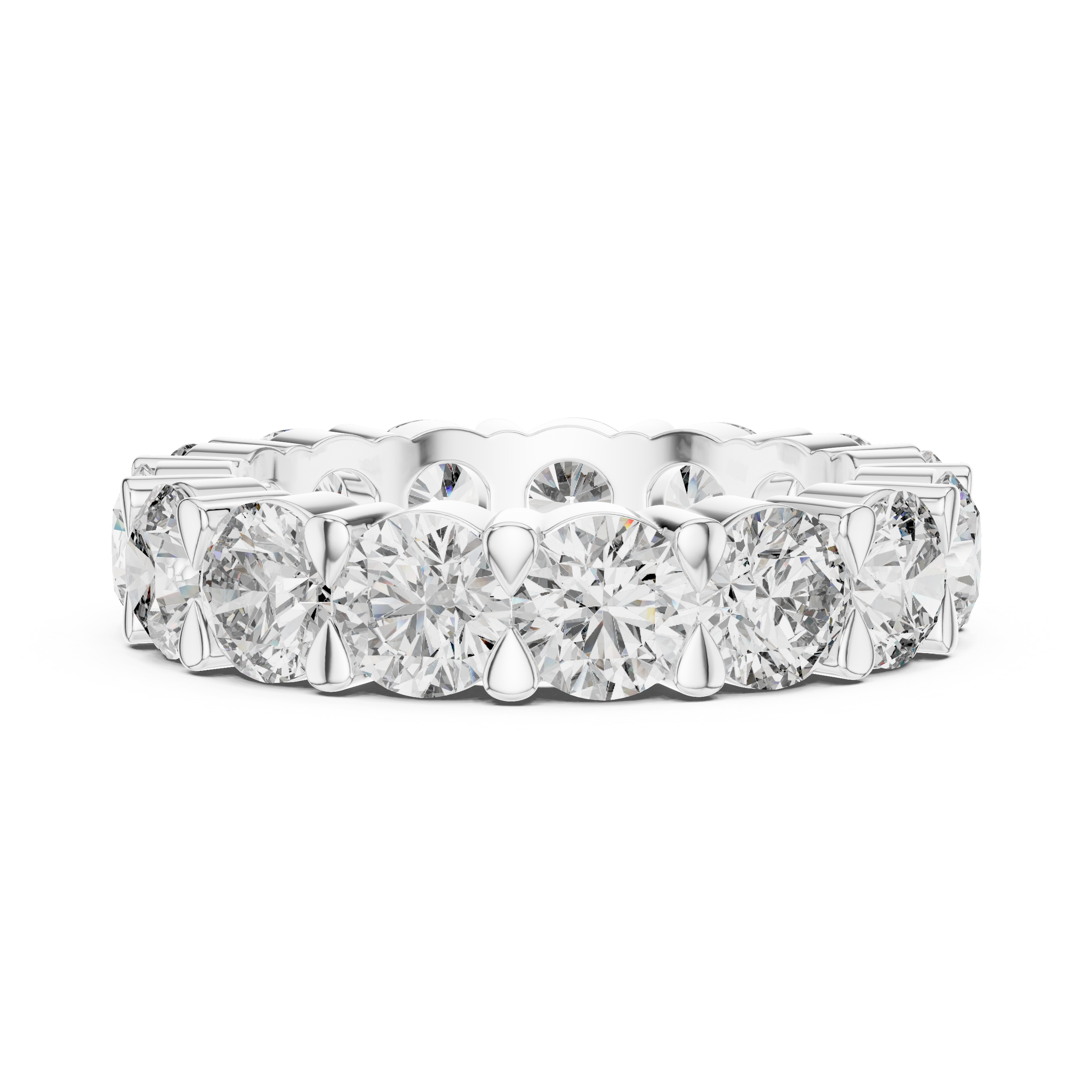Full Eternity 0.35 Pointer Each Round Lab-Grown Diamond Ring in 18K Gold