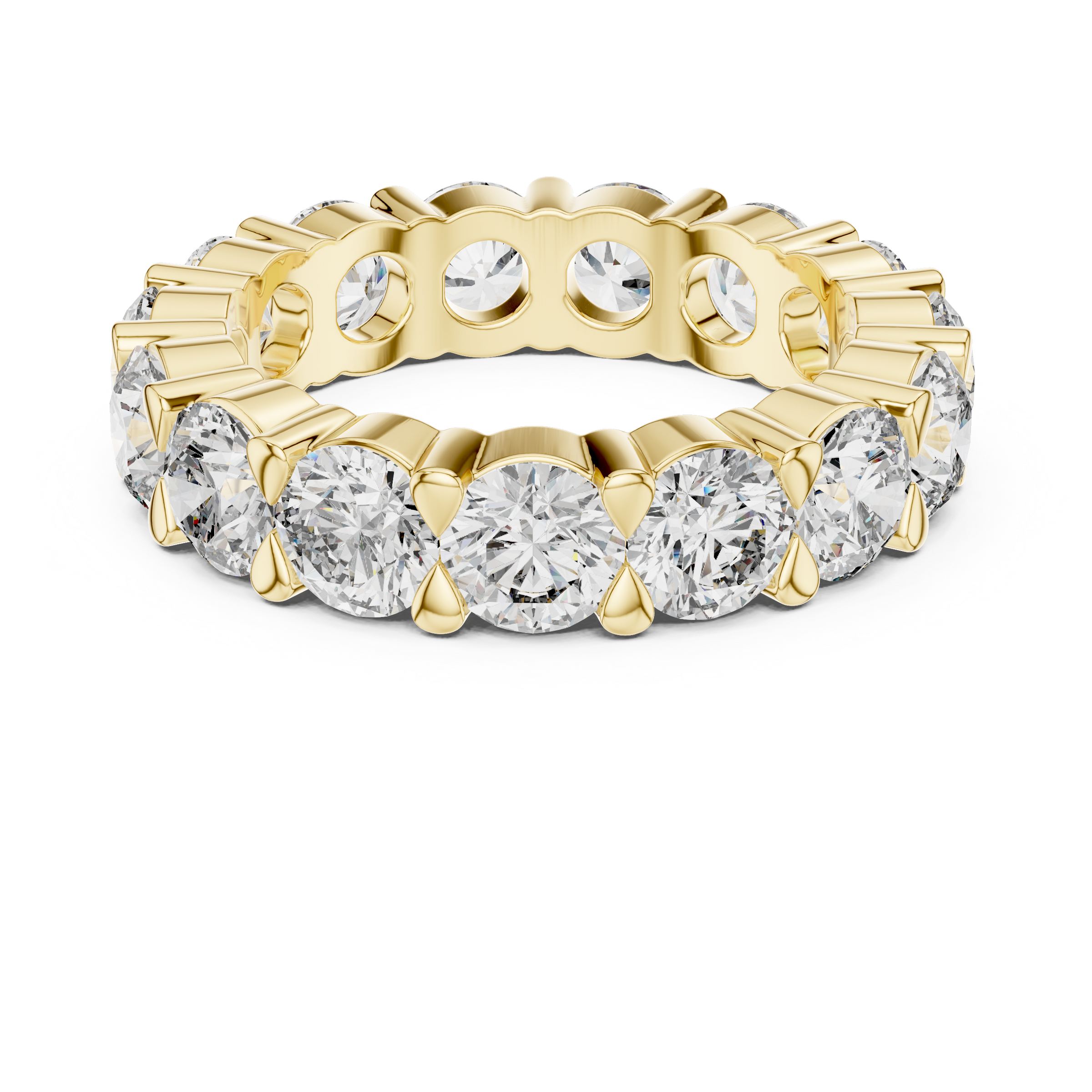 Full Eternity 0.35 Pointer Each Round Lab-Grown Diamond Ring in 18K Gold