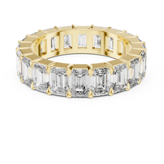 Full Eternity 0.25 Pointer Each Emerald Lab-Grown Diamond Ring in 18K Gold