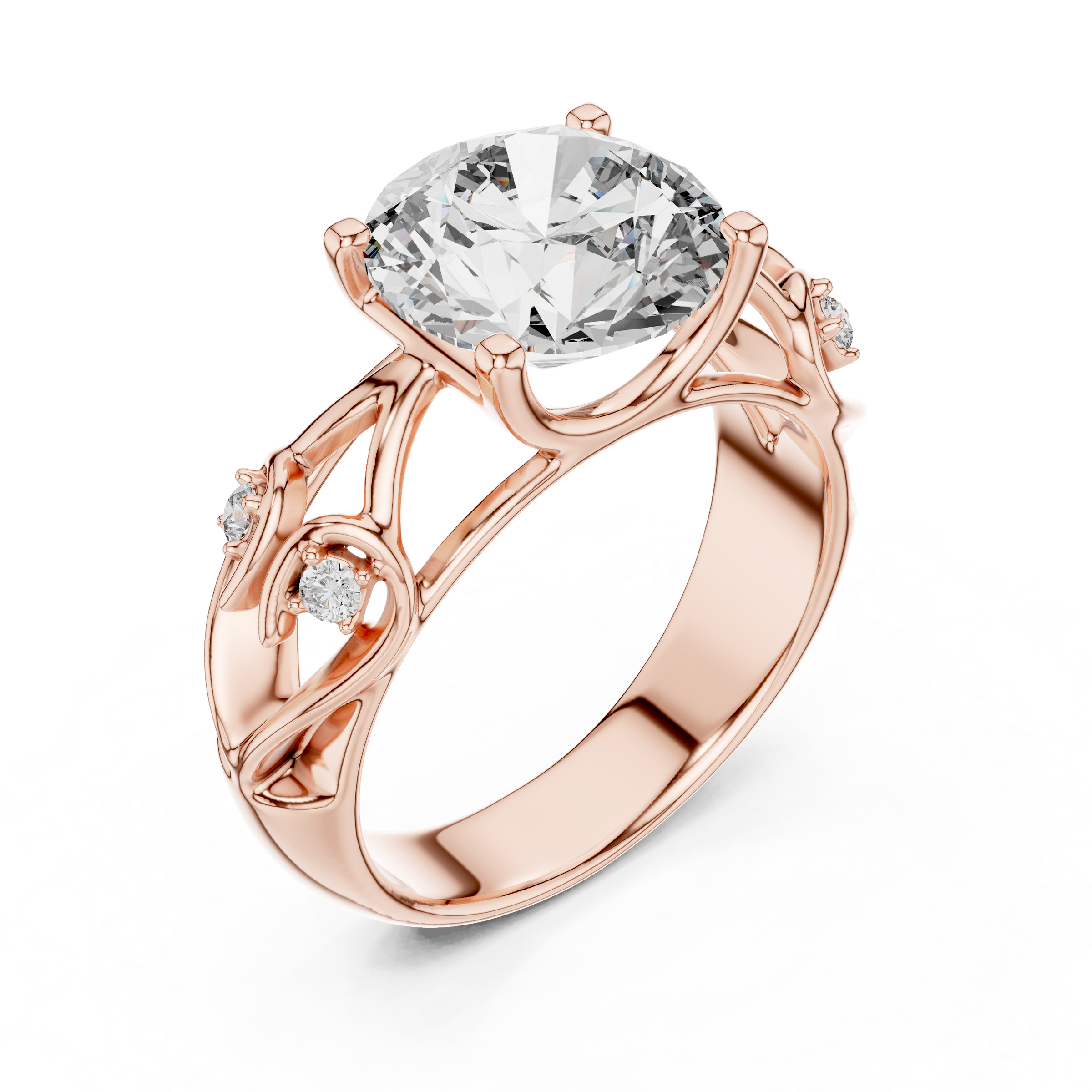 1–3 Carat Round Brilliant Cut Lab-Grown Diamond Solitaire Engagement Ring in 18K Gold