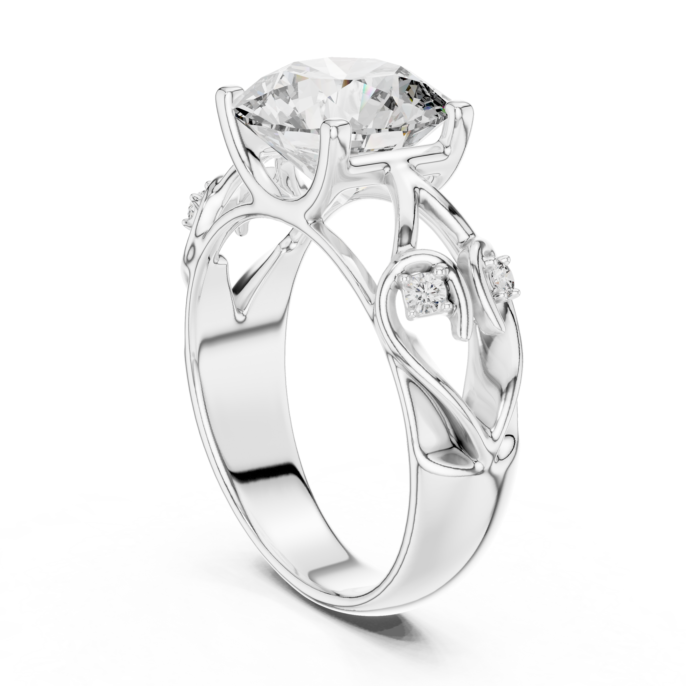 1–3 Carat Round Brilliant Cut Lab-Grown Diamond Solitaire Engagement Ring in 18K Gold