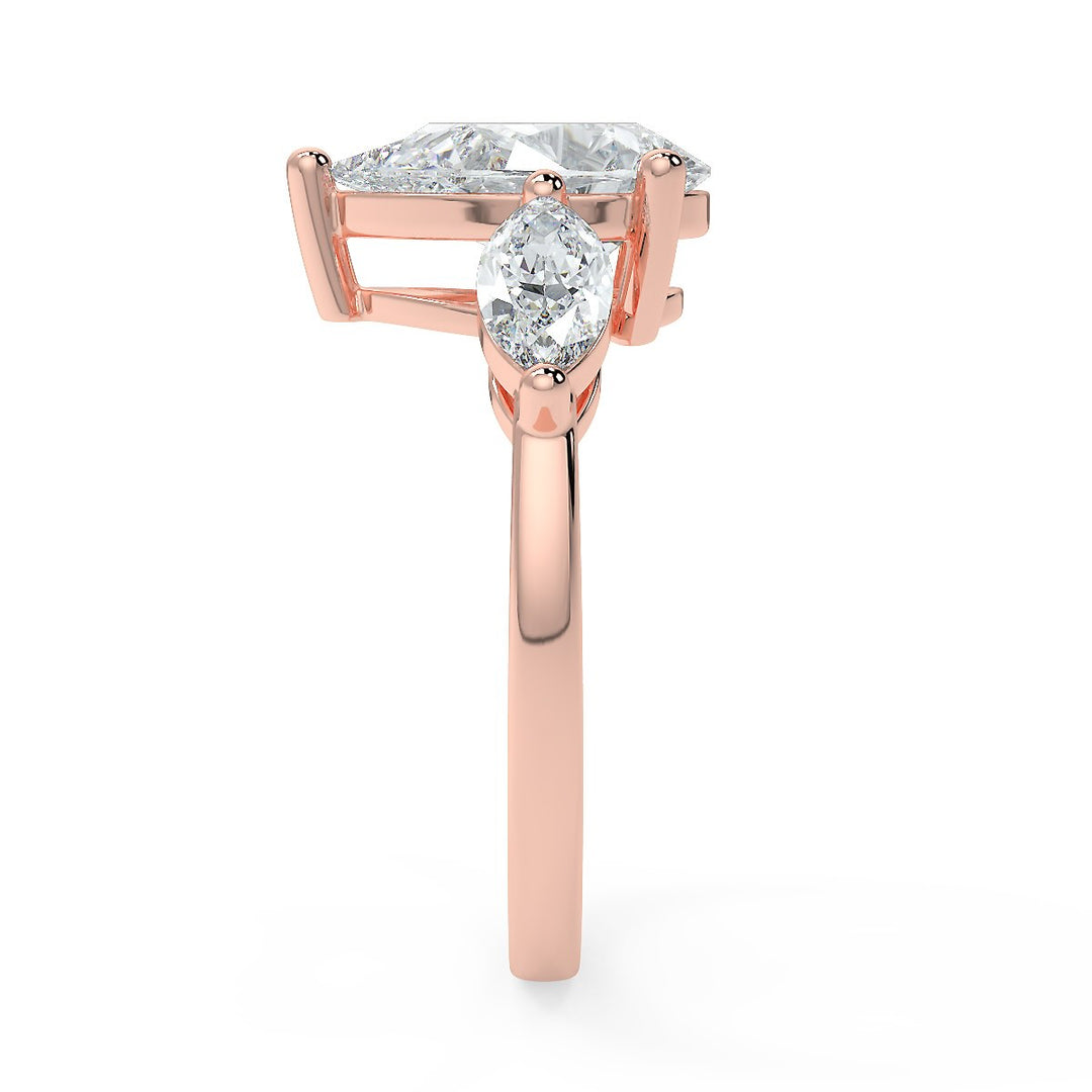 Pear Trilogy with Marquise Lab-Grown Diamond Ring