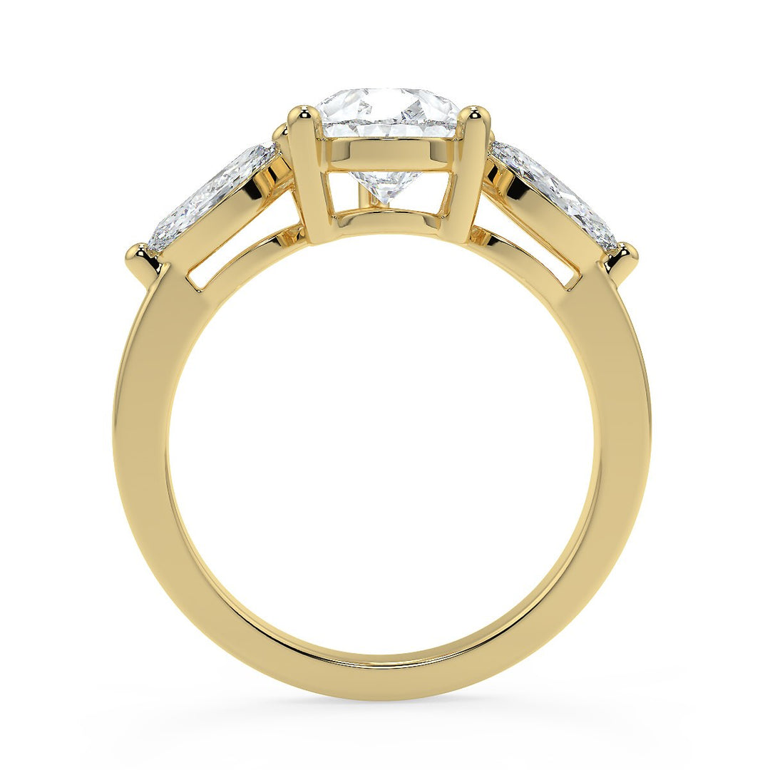 Pear Trilogy with Marquise Lab-Grown Diamond Ring
