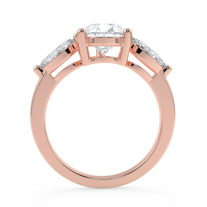 Pear Trilogy with Marquise Lab-Grown Diamond Ring