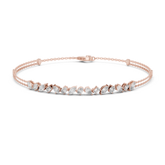 Everyday Mixed Shape Lab-Grown Diamond Bracelet in 18K Gold | Pear, Oval, Marquise, Emerald | 1.5 Carat
