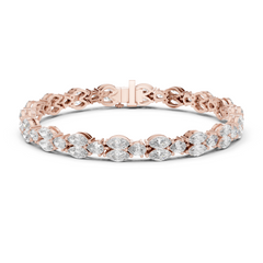Stunning Marquise & Pear Lab Grown Diamond Tennis Bracelet | 18K Gold | 7.5 Carat