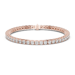 Round Lab-Grown Diamond Tennis Bracelet in 18K Gold | 4 Prong Setting | 6 Carat