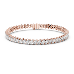Marquise Lab-Grown Diamond Tennis Bracelet in 18K Gold | 8 Carat