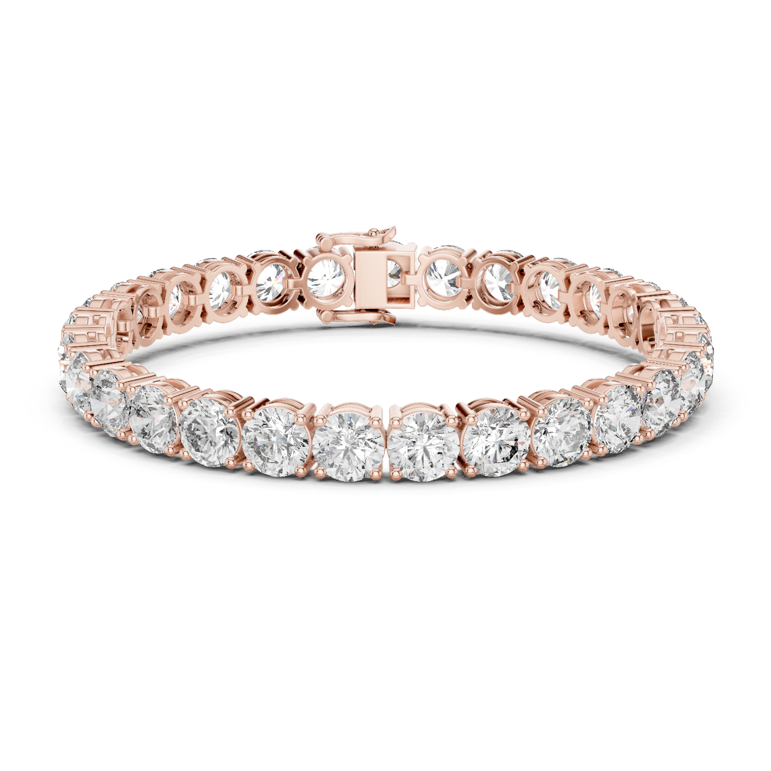 80 Pointer Each Round Lab-Grown Diamond Tennis Bracelet in 18K Gold | 24 Carats