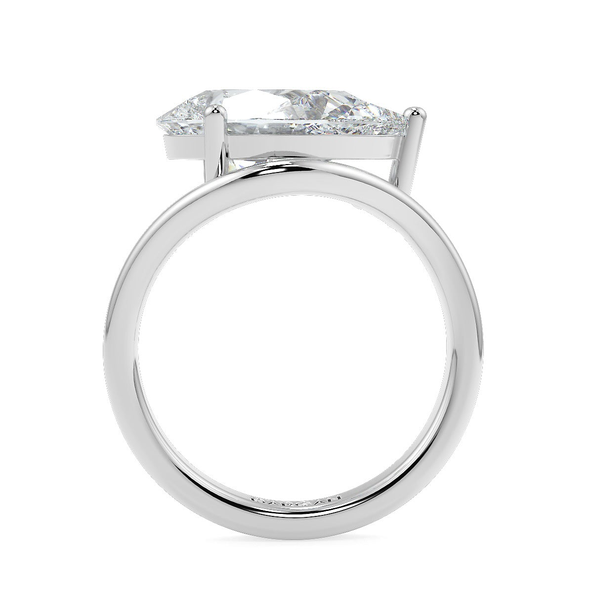 4 Carat Pear-Cut Lab-Grown Diamond Solitaire Ring | Custom 18K Gold with Optional Pave Band