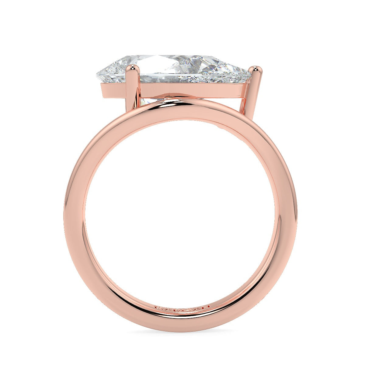 4 Carat Pear-Cut Lab-Grown Diamond Solitaire Ring | Custom 18K Gold with Optional Pave Band