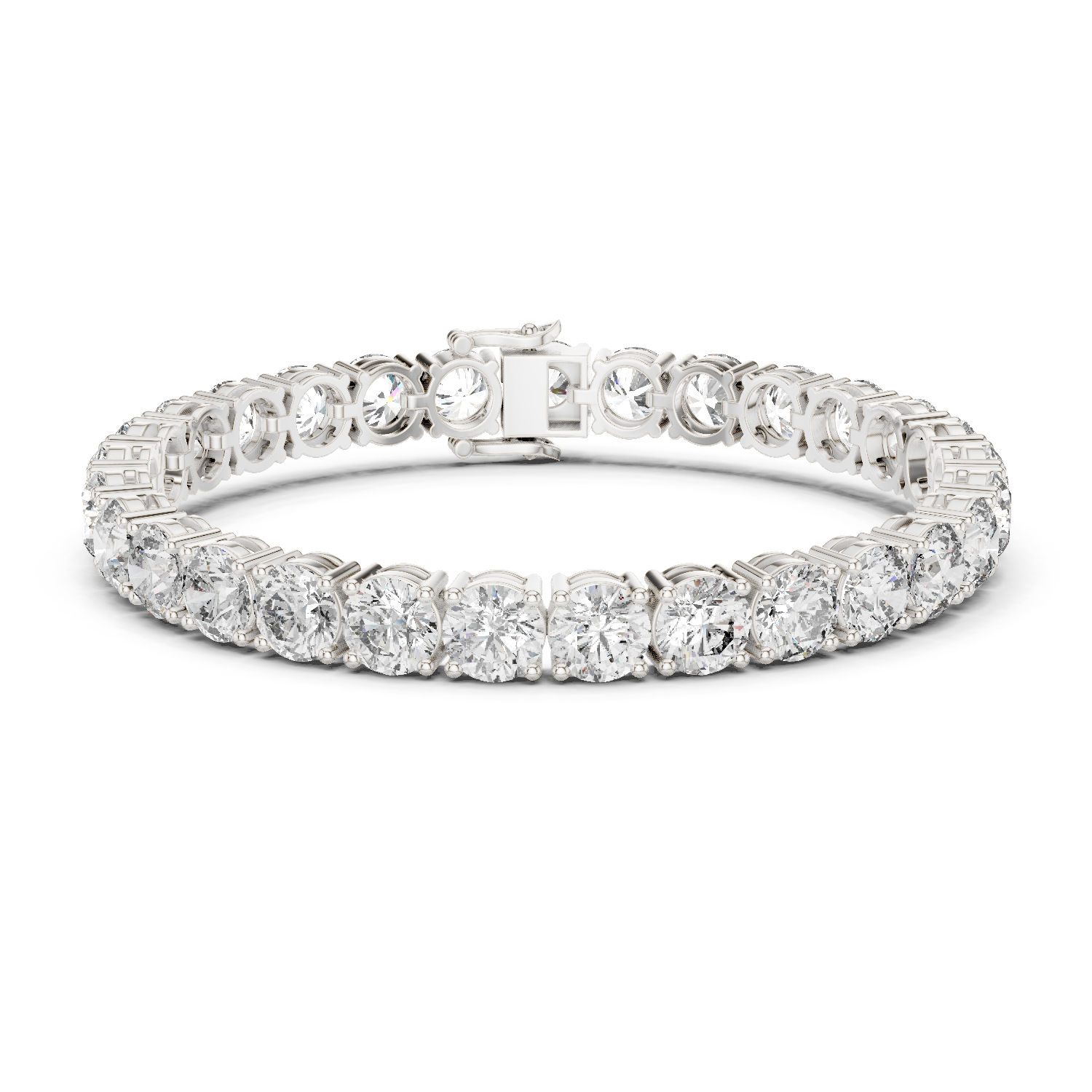 80 Pointer Each Round Lab-Grown Diamond Tennis Bracelet in 18K Gold | 24 Carats