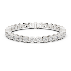 Full Bezel Round Lab-Grown Diamond Tennis Bracelet in 18K Gold | 7.5 Carat