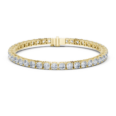 Lab-Grown Diamond Tennis Bracelet 15 Pointer Each in 18K Gold | Classic Setting