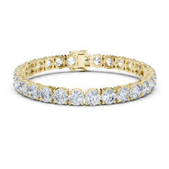 80 Pointer Each Round Lab-Grown Diamond Tennis Bracelet in 18K Gold | 24 Carats
