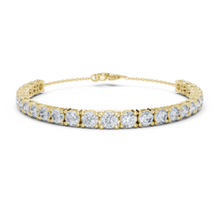 Graduated Lab-Grown Diamond Chain Bracelet in 18K Gold (50 Pointer Centre) | Classic Setting