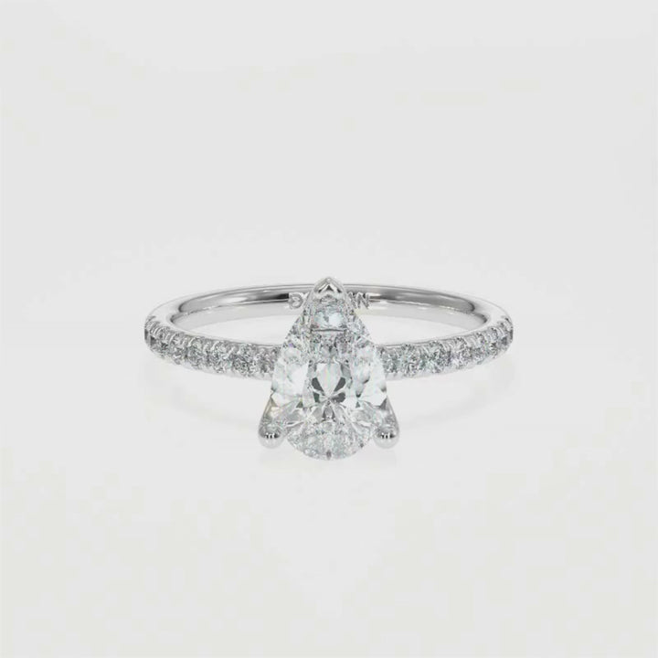Pear-Cut Solitaire Diamond Ring