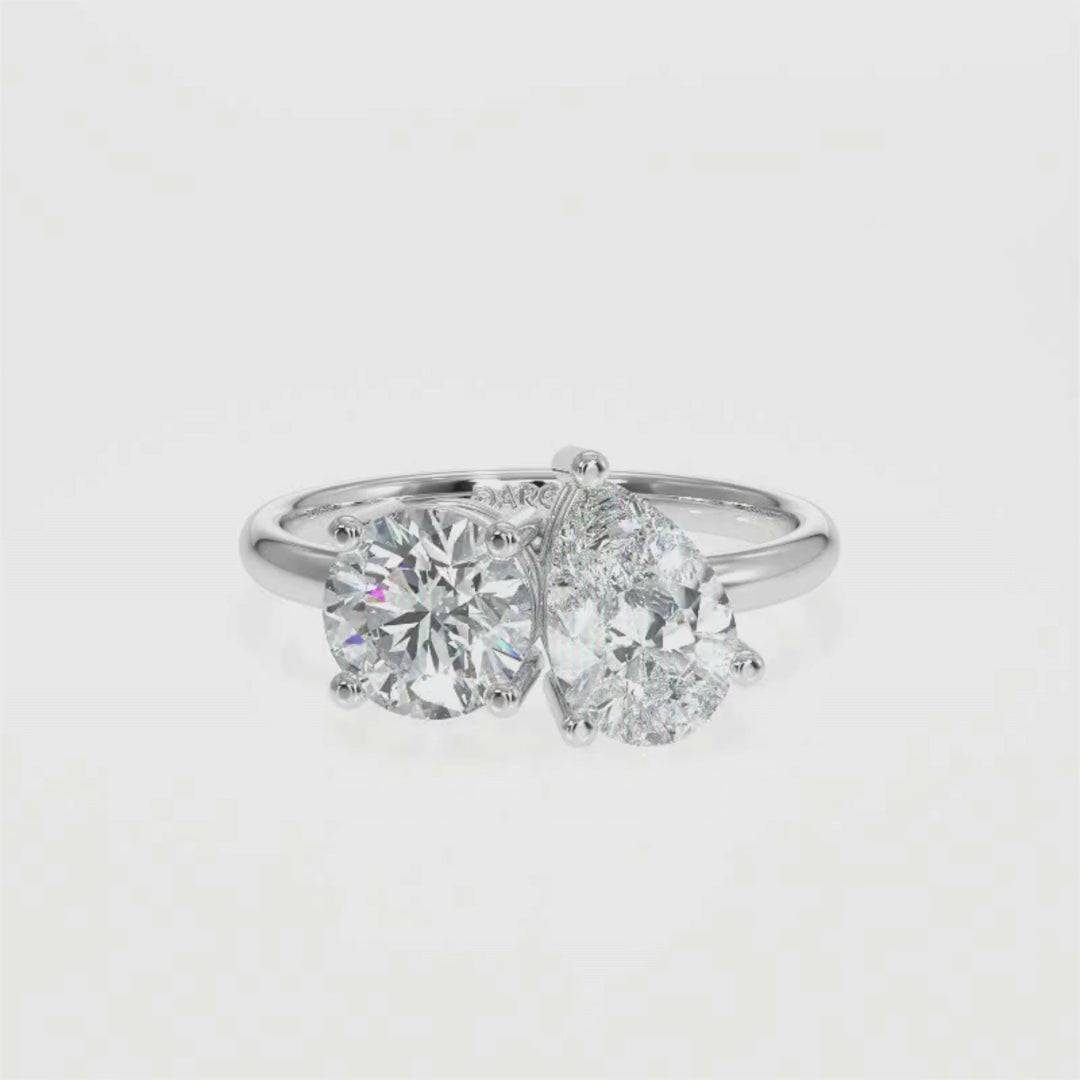 Round & Pear Diamond Ring