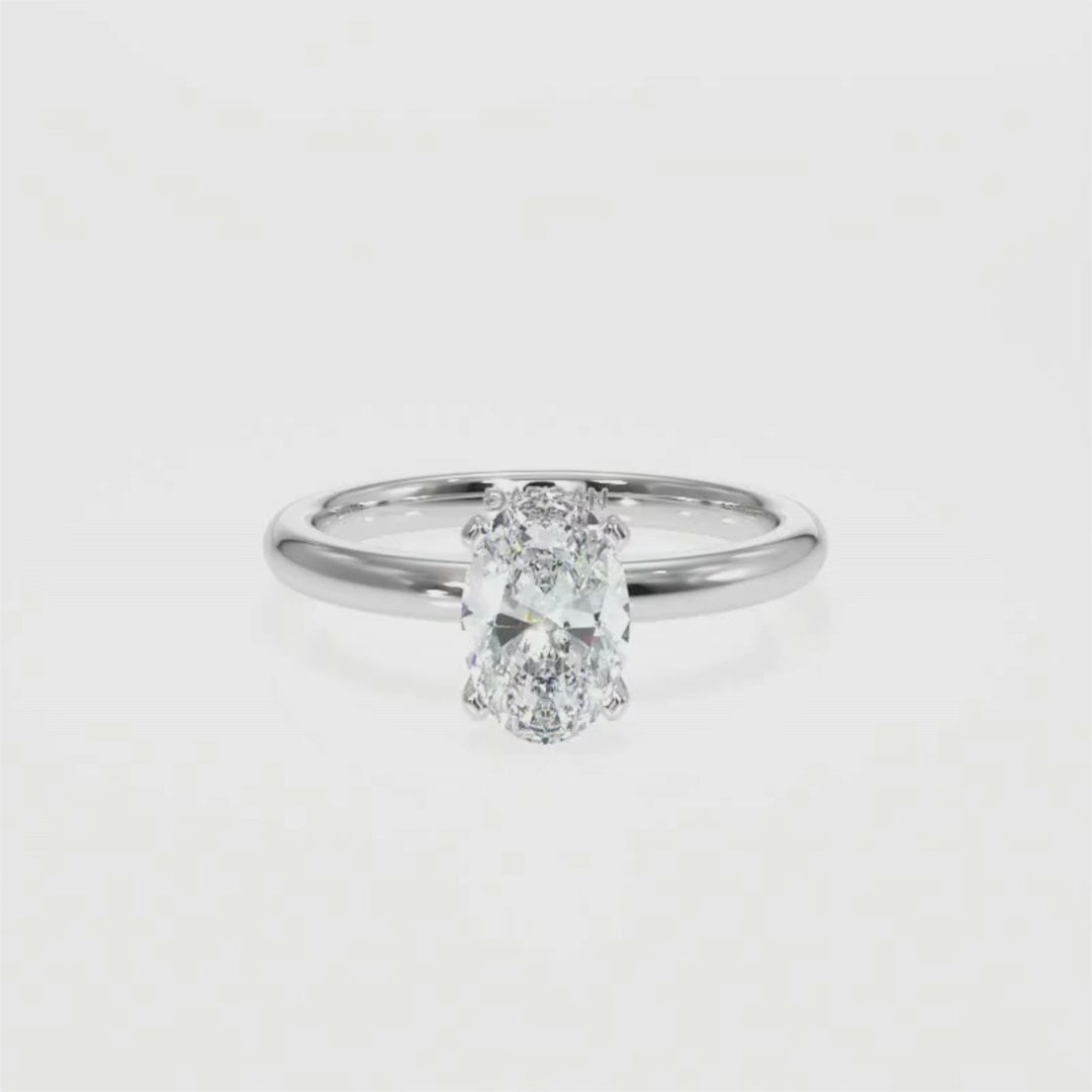 Oval-Cut Solitaire Diamond Ring